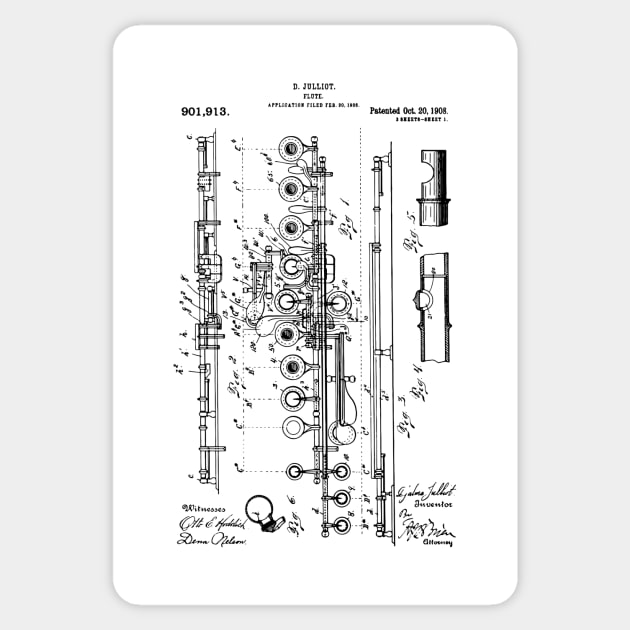 Flute Patent Sticker by GoshaDron